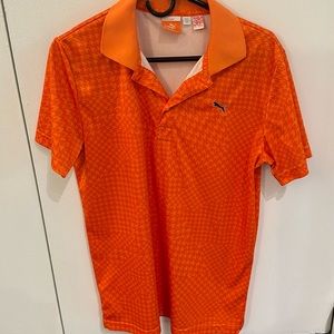 Men’s Ricky Fowler Puma Orange Polo Size Small